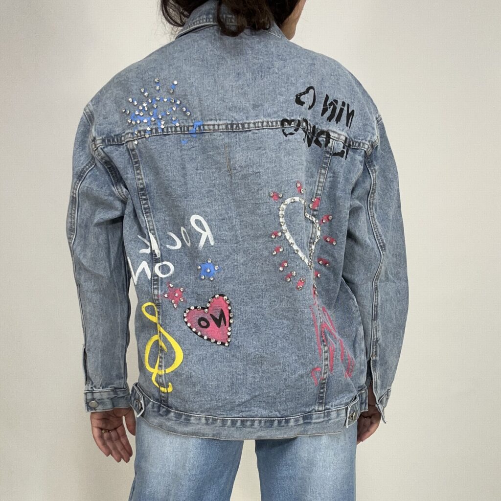 VESTE JEANS ROCK - BLEU - 4