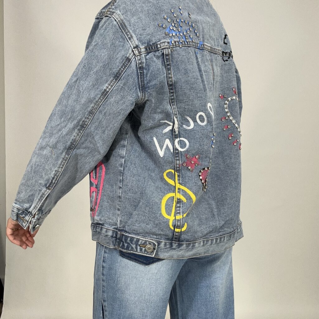 VESTE JEANS ROCK - BLEU - 5