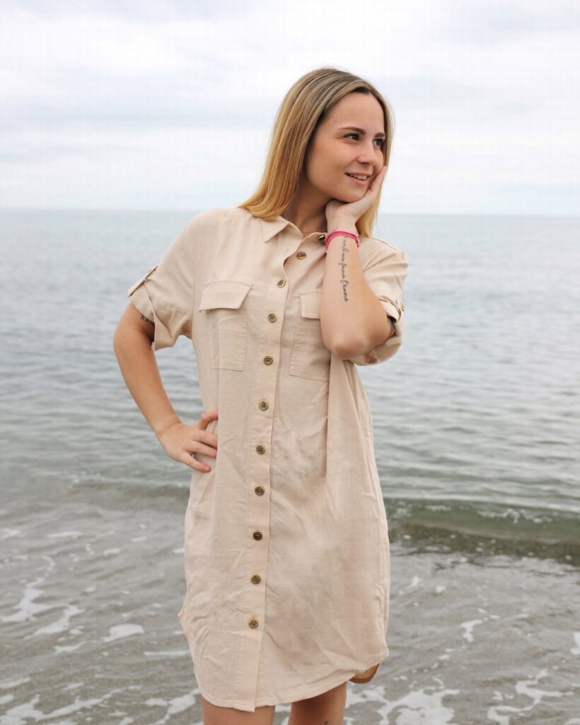 ROBE LOLANE - BEIGE - 1