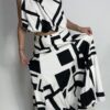 JUPE VACHOU - BIANCO/NERO - 2