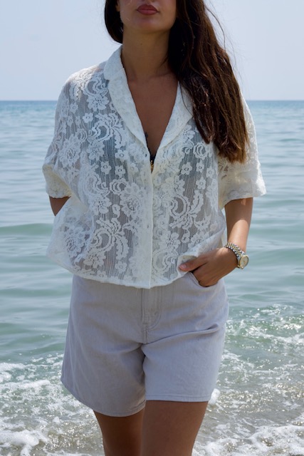 CHEMISE DENTELLE LOVE - OFFWHITE - 1